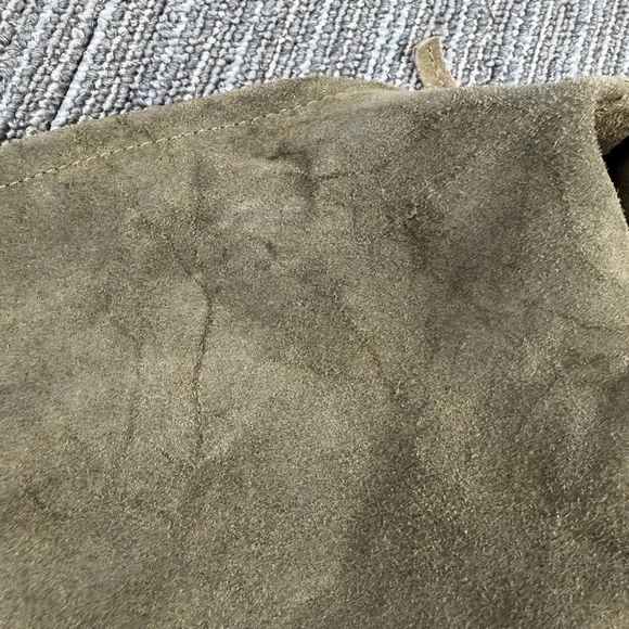 World Market Olive Leather/Suede Shoulder Bag - Picture 4 of 12
